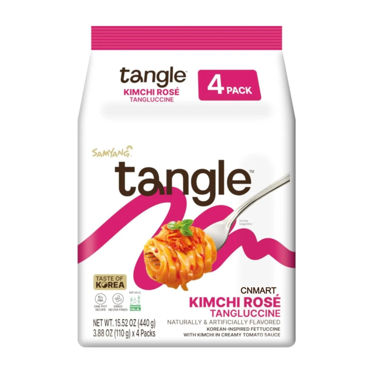 BBD: 25.09.25, Samyang Kimchi Rose Tangle Pasta Ramen 108g (Pack of 4)