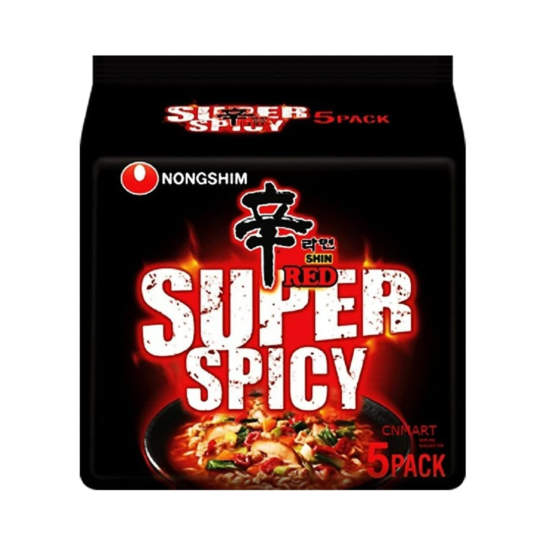 Nongshim Shin Red Ramyun Super Spicy 120g (Pack of 5)