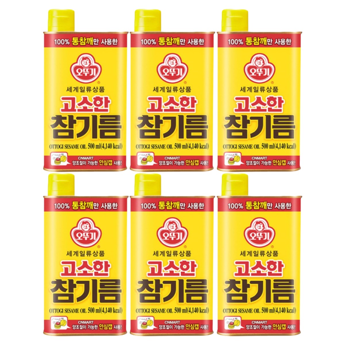 BBD: 28.05.2026, Ottogi Savory Sesame Oil 500ml (Pack of 6)