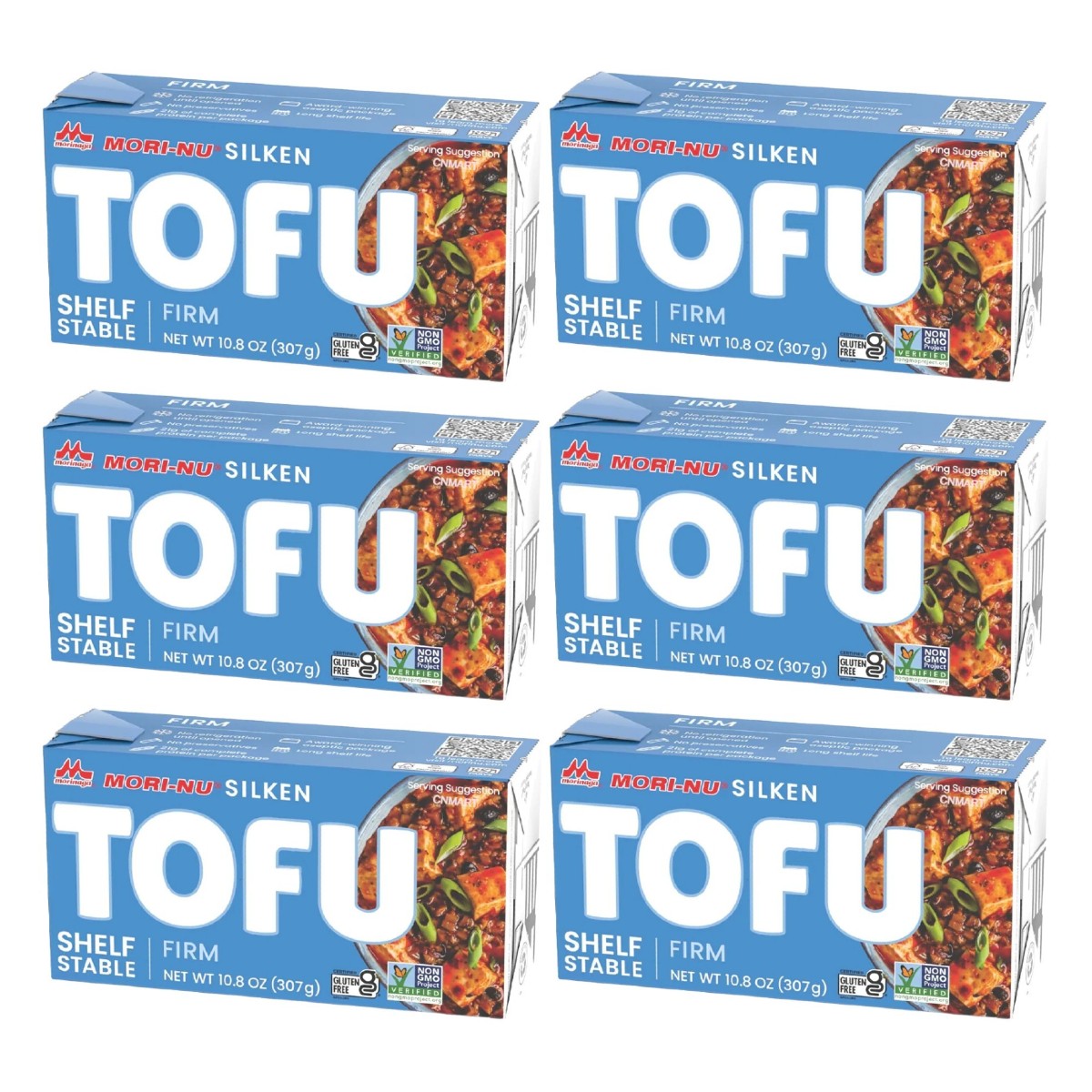 BBD:02.03.2026, Morinaga Mori-nu Silken Firm Tofu 307g (Pack of 6)