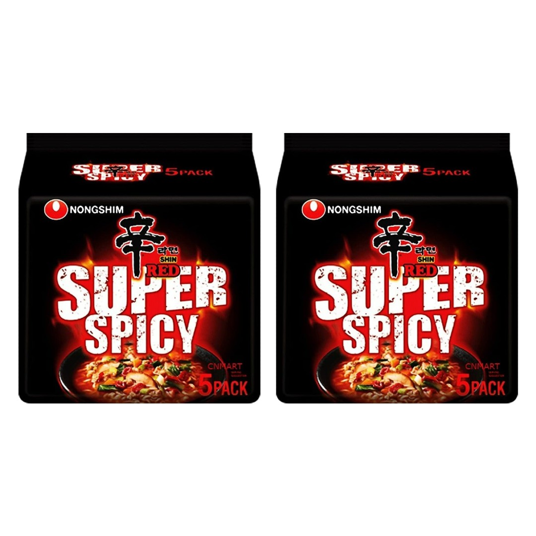 Nongshim Shin Red Ramyun Super Spicy 120g (Pack of 10)