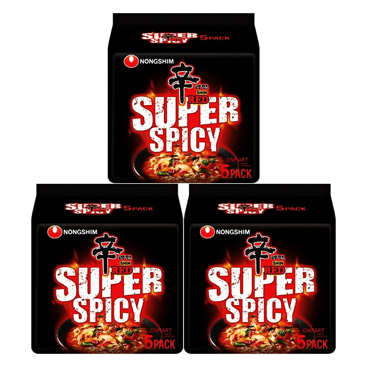 BBD:02.10.2025, Nongshim Shin Red Ramyun Super Spicy 120g (Pack of 15)