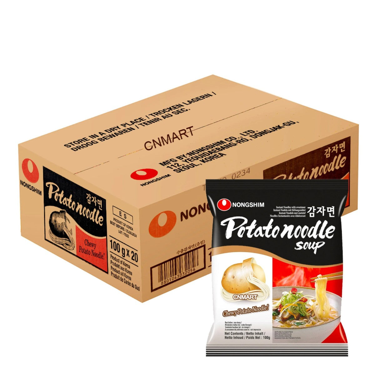 Nongshim Potato Mild Instant Noodle Ramen Soup 100g