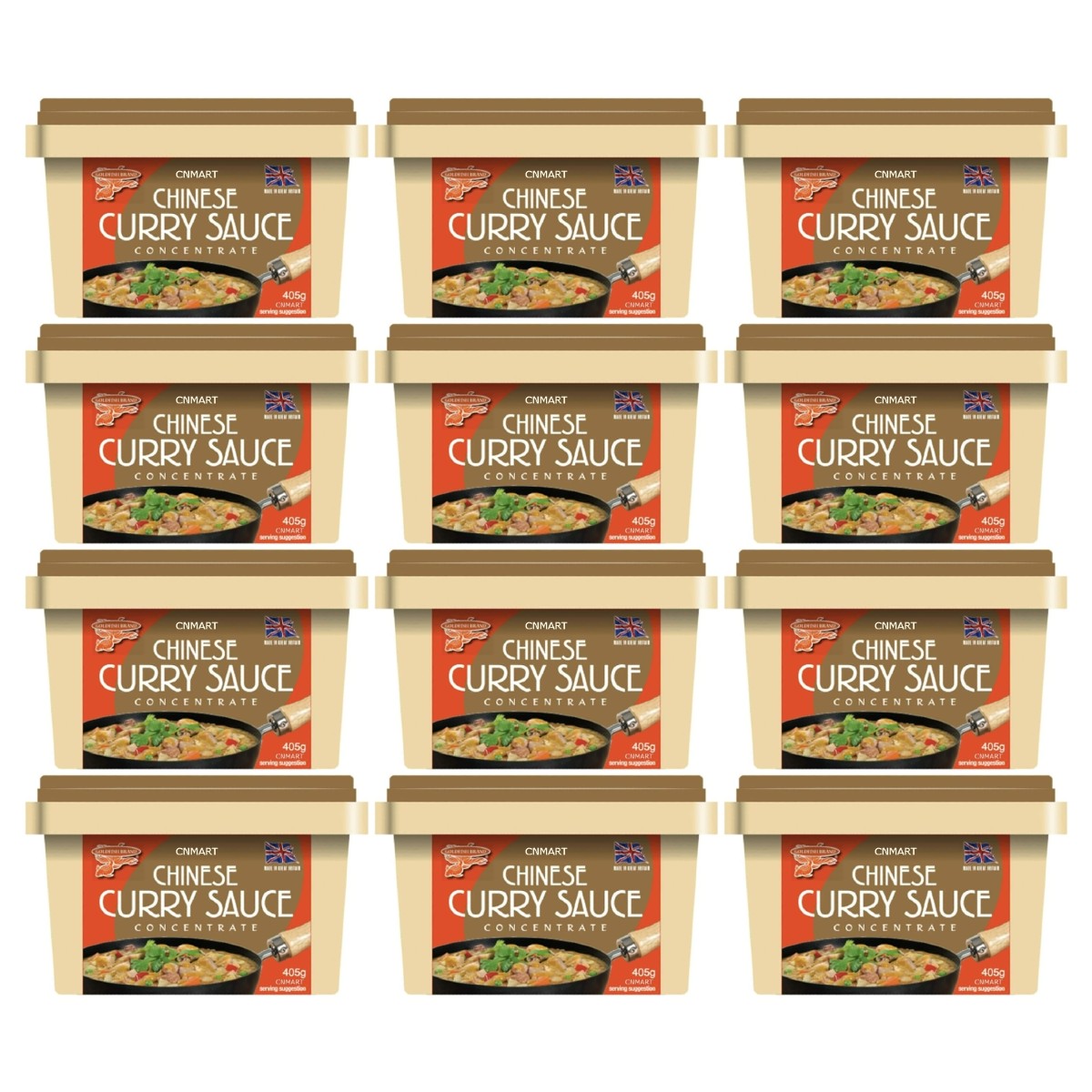 Goldfish Chinese Curry Sauce Paste Concentrate 405g (Pack of 12)