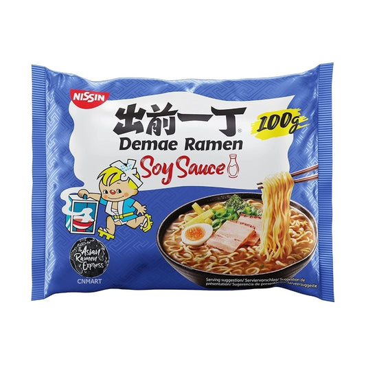 Nissin Demae Ramen Soy Sauce Flavour Instant Noodles 100g