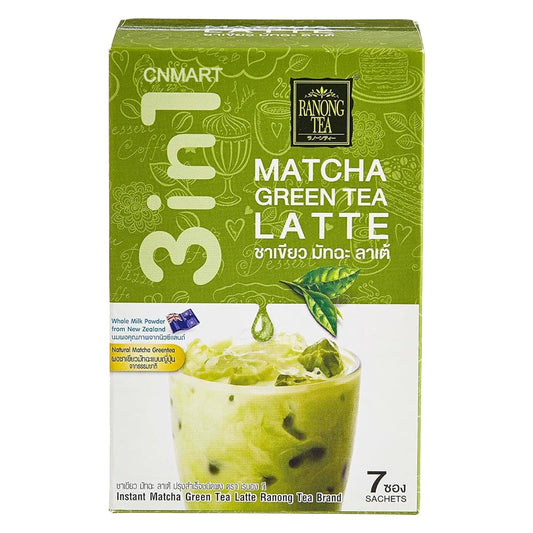 Ranong Tea 3 in 1 Instant Matcha Green Tea Latte (7 Sachets x 23g) 161g
