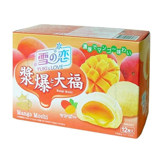 BBD: 14.10.2025, Yuki & Love Daifuku Mango Flavoured Mochi Soft Japanese Rice Cake 180g