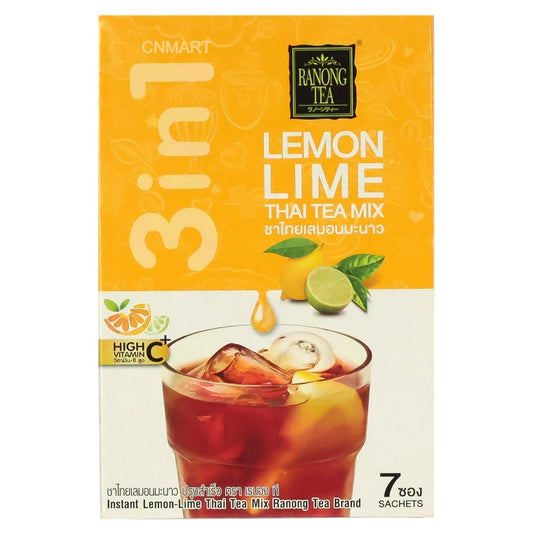 Ranong Tea 3 in 1 Lemon Lime Thai Tea Mix (7 Sachets x 25g) 175g