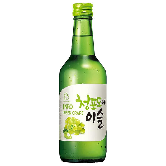 Jinro Chamisul Soju – Green Grape Flavour 350ml (13% Vol)