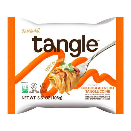 BBD: 25.09.25, Samyang Bulgogi Alfredo Tangle Pasta Ramen 108g (Pack of 20)