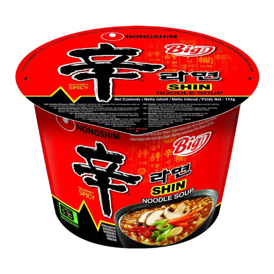 Nongshim Big Bowl Shin Instant Noodle Ramen Soup 114g