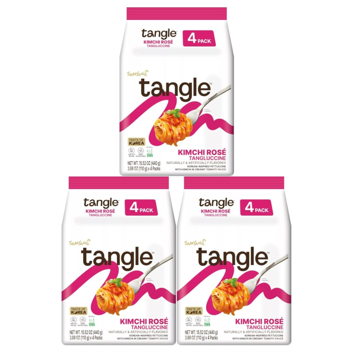 BBD: 25.09.25, Samyang Kimchi Rose Tangle Pasta Ramen 108g (Pack of 12)