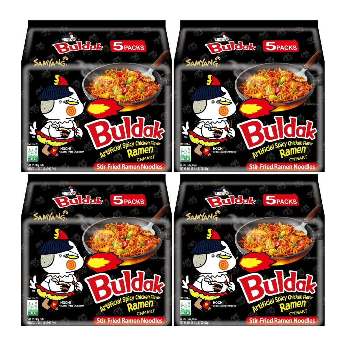 Samyang Buldak Hot Chicken Flavour Ramen Instant Noodles 140g (Pack of 20)