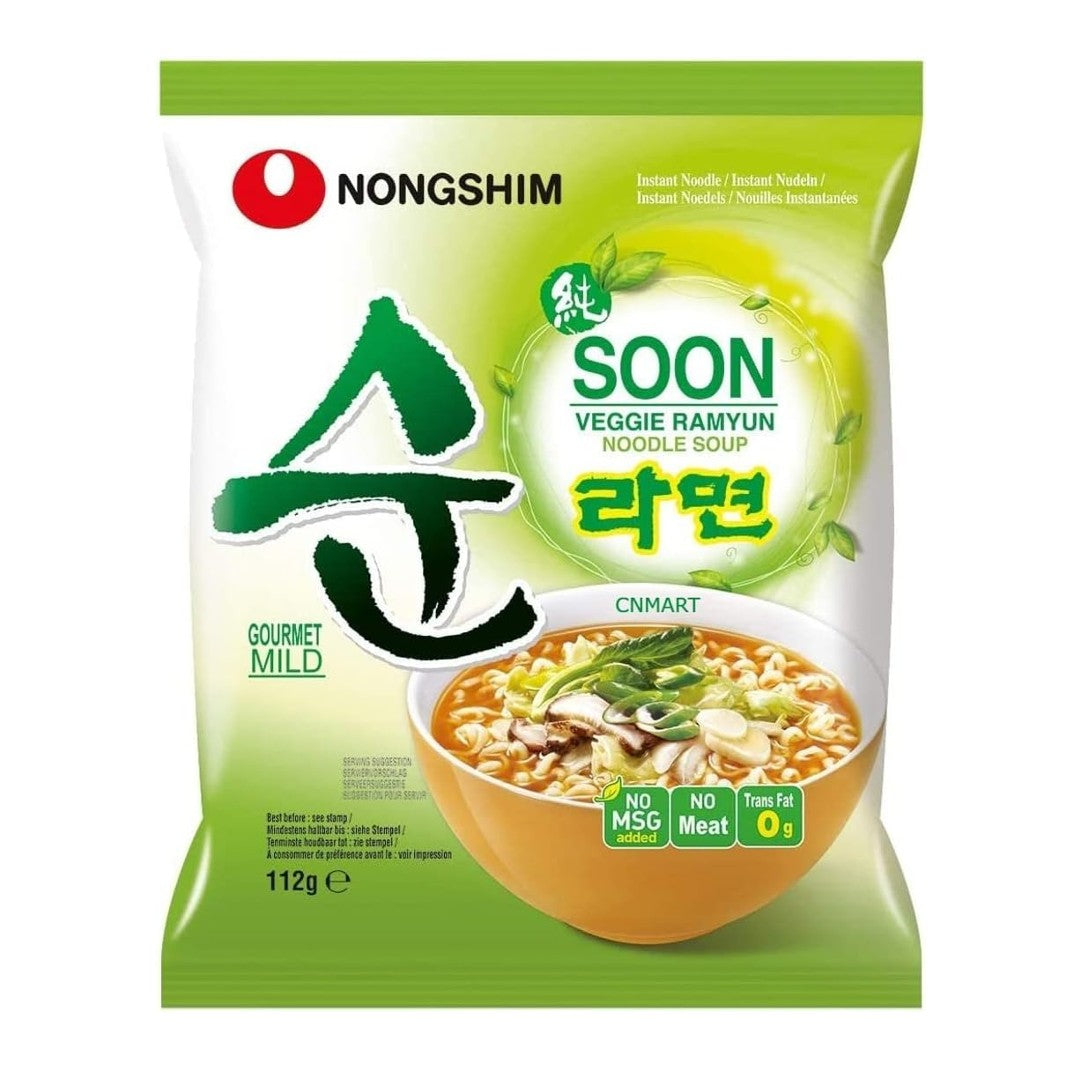 Nongshim Soon Veggie Ramyun Instant Noodle Ramen Soup 112g