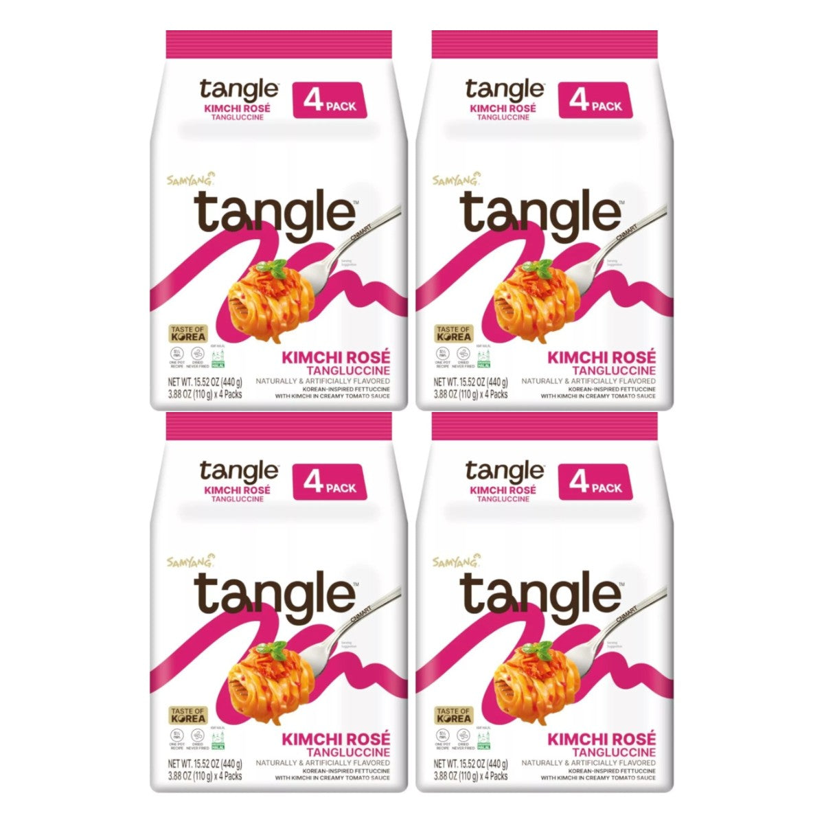 BBD: 25.09.25, Samyang Kimchi Rose Tangle Pasta Ramen 108g (Pack of 16)