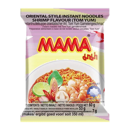 Mama Shrimp Tom Yum Flavour Oriental Style Instant Noodles 60g