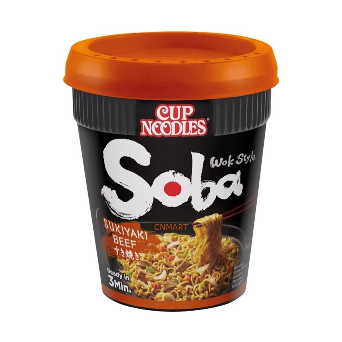 Nissin Soba Cup Noodles Sukiyaki Beef Flavour Wok Style 89g