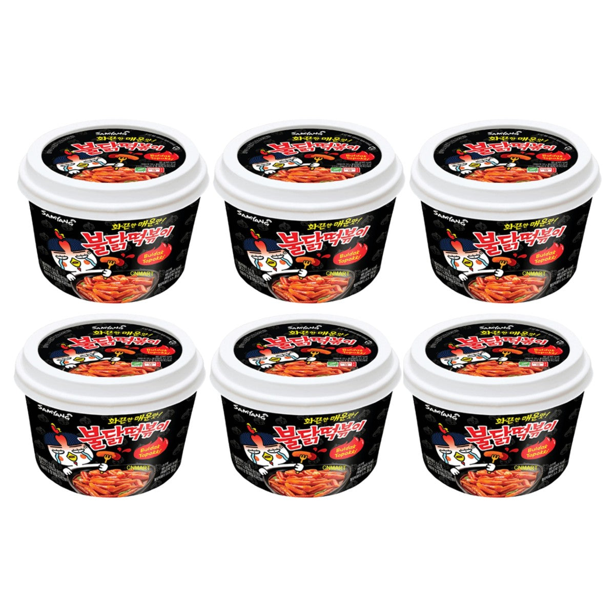 Samyang Buldak Hot Chicken Flavour Topokki - Topokki Big Bowl 185g (Pack of 6)