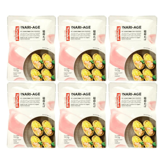 BBD: 03.12.2025, Yutaka Inari Age Seasoned Fried Tofu Pouches 180g (Pack of 6)