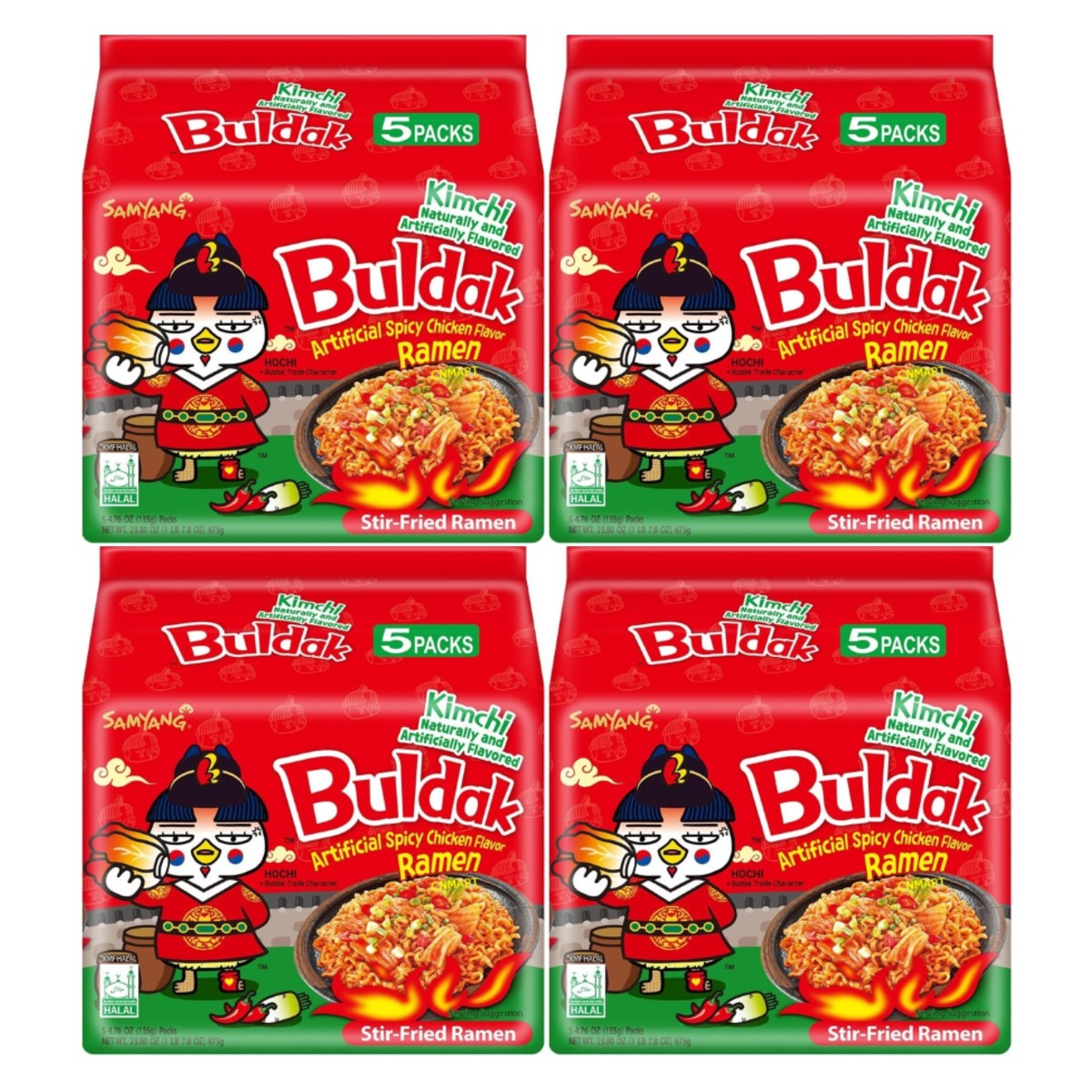 BBD: 10.11.2025, Samyang Buldak Hot Chicken Flavour Ramen - Kimchi 135g (Pack of 20)
