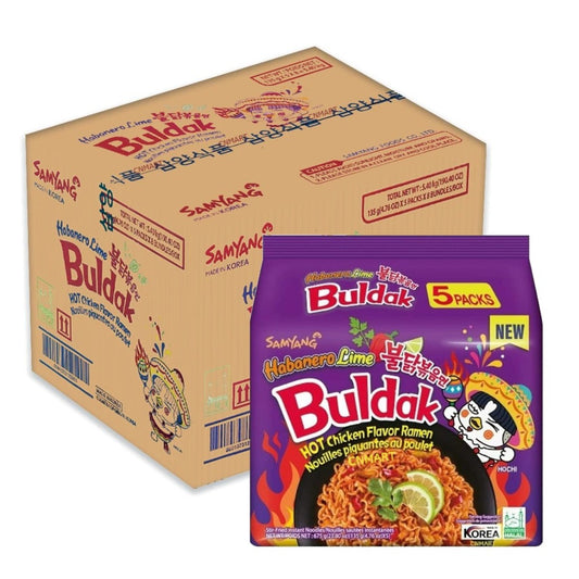 BBD: 14.10.20205, Samyang Buldak Hot Chicken Flavour Ramen - Habanero Lime 135g (Pack of 40)