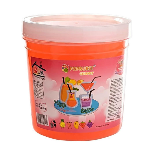 Popburst Popping Boba Peach Flavour Tapioca Pearls 1.3kg